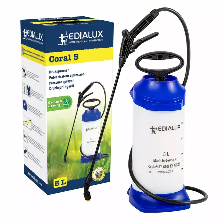 Pressure sprayer Coral, 5L - Puutarhaletkut, liittimet ja kastelu - EDX-SPRCORAL5 - 1
