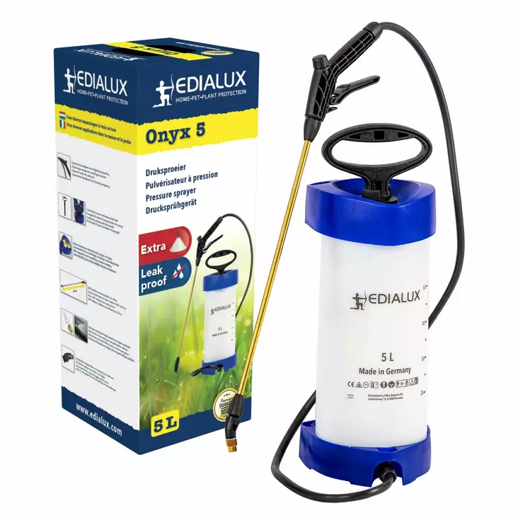 Pressure sprayer Onyx with spray cap, 5L - Puutarhaletkut, liittimet ja kastelu - EDX-SPRONYX5 - 1