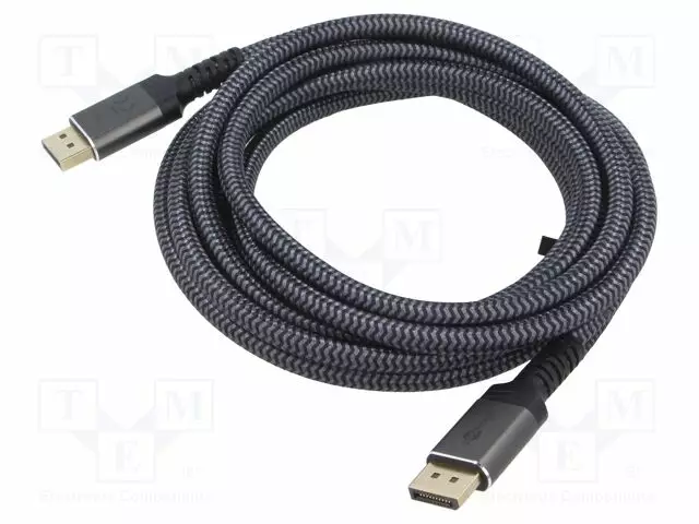 KAAPELI - DISPLAYPORT-PISTOKE,MOLEMMIN PUOLIN - TEKSTIILI - PIT: 2M - HDMI, DVI, DisplayPort johdot - GOOBAY-75685 - 1