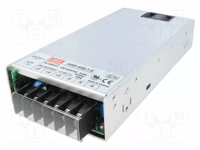 VIRTALÄHDE: IMPULSSI - SISÄÄNRAKENTAMISEEN,MODUULI-450W - 7,5VDC - Teollisuushakkuriteholähteet - HRP-450-7.5 - 1