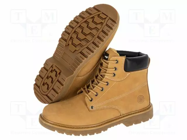 BOOTS - SIZE: 45 - BEIGE-BROWN - LEATHER - OILS - WITHOUT TOECAP - Turvakengät ja polvisuojat - LAHTI-L3012845 - 1