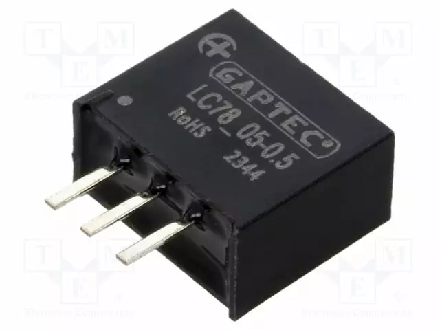 DC/DC MUUNNIN - TULOJÄNNITE 6,8÷28VDC - LÄHTÖJÄNNITE 5VDC - ILÄH: 500MA - SIP3 - THT - DC/DC muuntimet - LC78-05-0.5 - 1