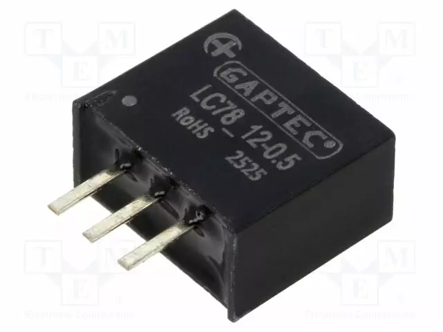 DC/DC MUUNNIN - TULOJÄNNITE 15÷28VDC - LÄHTÖJÄNNITE 12VDC - ILÄH: 500MA - SIP3 - THT - DC/DC muuntimet - LC78-12-0.5 - 1