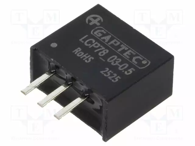 DC/DC MUUNNIN - TULOJÄNNITE 4,5÷42VDC - LÄHTÖJÄNNITE 3,3VDC - ILÄH: 500MA - THT - DC/DC muuntimet - LCP78-03-0.5 - 1