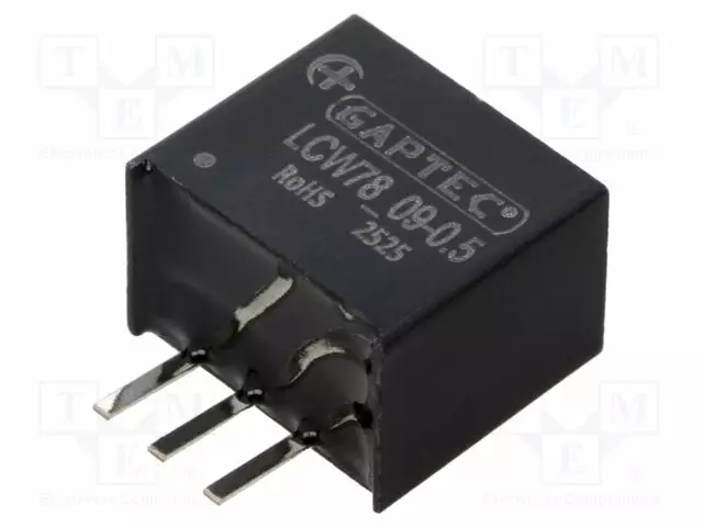 DC/DC MUUNNIN - TULOJÄNNITE 14÷75VDC - LÄHTÖJÄNNITE 9VDC - ILÄH: 500MA - THT - 500KHZ - DC/DC muuntimet - LCW78-09-0.5 - 1
