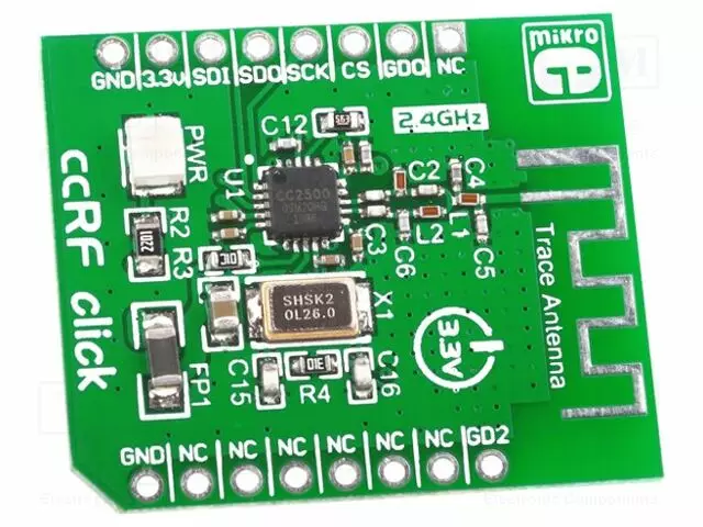 CLICK BOARD - PROTOTYYPPIPIIRILEVY - KOMP: CC2500 - 3,3VDC - Laajennuslevyt - MIKROE-1435 - 1