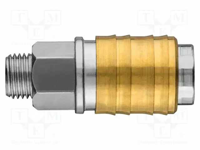 QUICK CONNECTION COUPLING - WITH BUSHING - BRASS - THREAD: OUTSIDE - Pneumatiikkatyökalut ja tarvikkeet - NEO-12-635 - 1