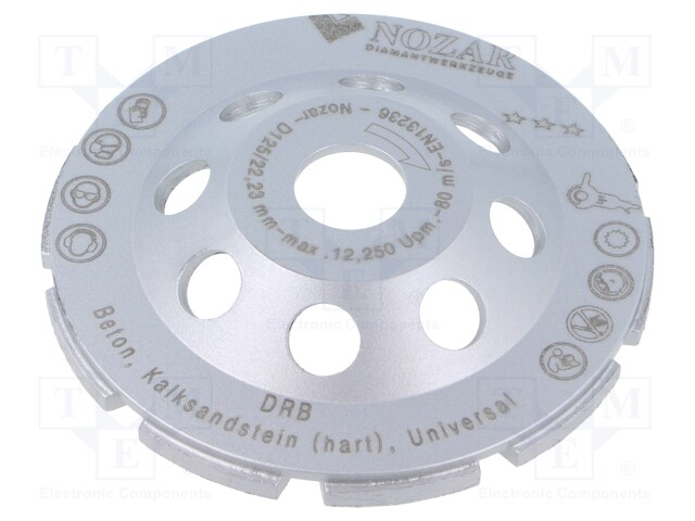 SANDING PLATE - Ø: 125MM - CONCRETE - HOLDER: ASSEMBLY HOLE - 22.23MM - Katkaisu- ja hiomalaikat - NOZAR-PL6701215 - 1