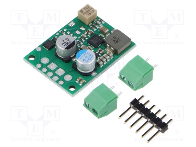 STEP DOWN MUUNNIN - LÄHTÖJÄNNITE 4,2÷15V - TULOJÄNNITE 4,2÷45V - 3,3A - 80÷95% - Virransyöttömuuntimet - POLOLU-4855 - 1