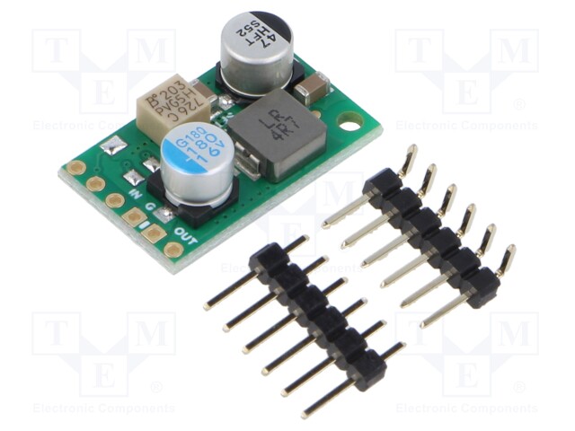 STEP DOWN MUUNNIN - LÄHTÖJÄNNITE 4,2÷15V - TULOJÄNNITE 4,2÷45V - 3A - 80÷95% - Virransyöttömuuntimet - POLOLU-4875 - 1