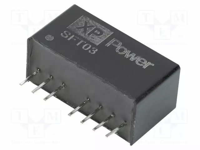 DC/DC MUUNNIN - 3W - TULOJÄNNITE 4,5÷9VDC - LÄHTÖJÄNNITE 5VDC - ILÄH: 600MA - PCB,THT - DC/DC muuntimet - SFT03C05S05 - 1
