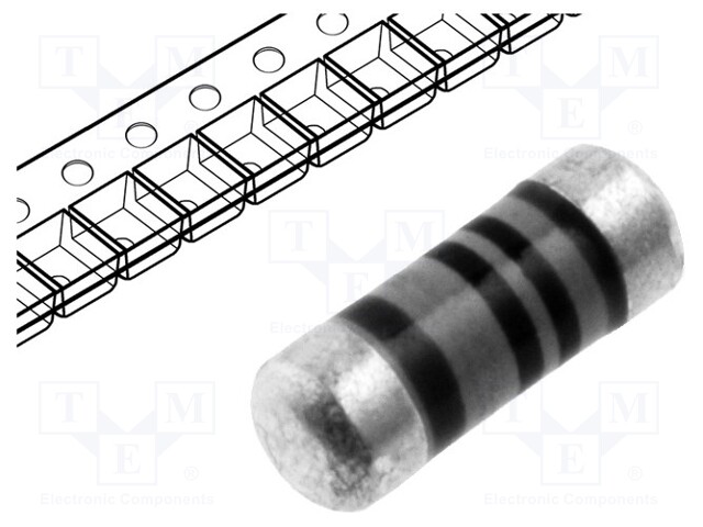 VASTUS: THIN FILM - SMD - 0204 MINIMELF - 47,5KOHM - 0,4W - ±0,1% - SMD vastukset - SMDMM0204-47K5 - 1