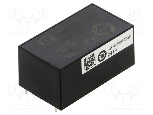 AC/DC MUUNNIN - 10W - TULOJÄNNITE 85÷264VAC - 5VDC - ILÄH: 2000MA - OUT: 1 - 80% - AC/DC muuntimet - VCE10US05 - 1