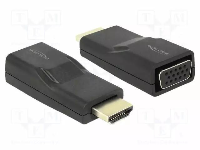ADAPTERI - MUSTA - HDMI, DVI, DisplayPort johdot - DELOCK-65655 - 1