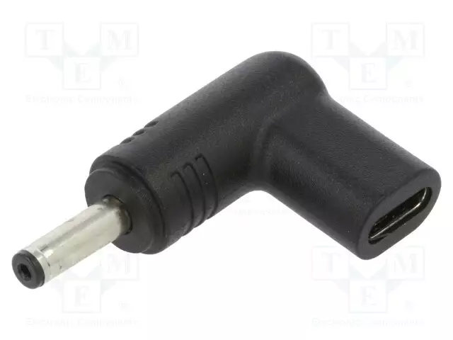 ADAPTERI - USB C RASIA,DC 4,0/1,35 LIITIN - LIITTIMEN VÄRI: MUSTA - DC virtakaapelit - AK-ND-C15 - 1