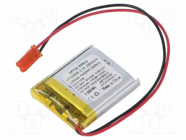 AKKU: LI-PO - 3,7V - 1050MAH - JOHDOT,JST SYP-02T-1 LIITOS - Akut - AKY-LP103035 - 1