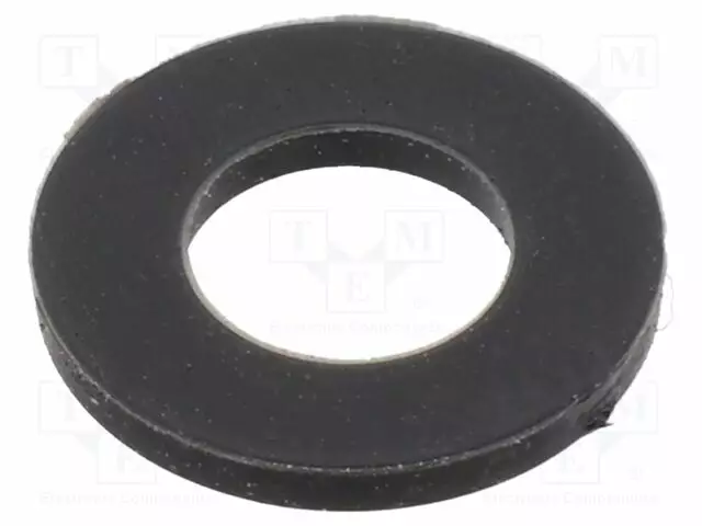 ALUSLEVY - PYÖREÄ - D=10MM - H=1MM - POLYAMIDI - MUSTA - Aluslevyt ja prikat - ESS-10103685 - 1