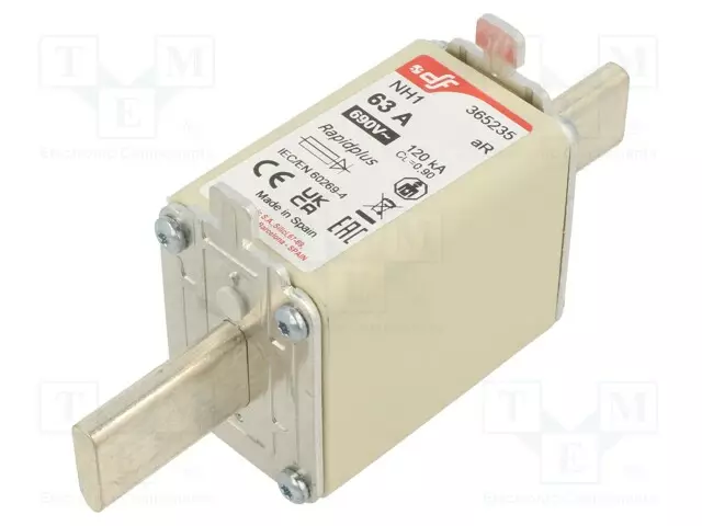 63A - 690VAC - 550VDC - AR - KERAAMINEN - NH1 - Sulakkeet NH - 365235 - 1