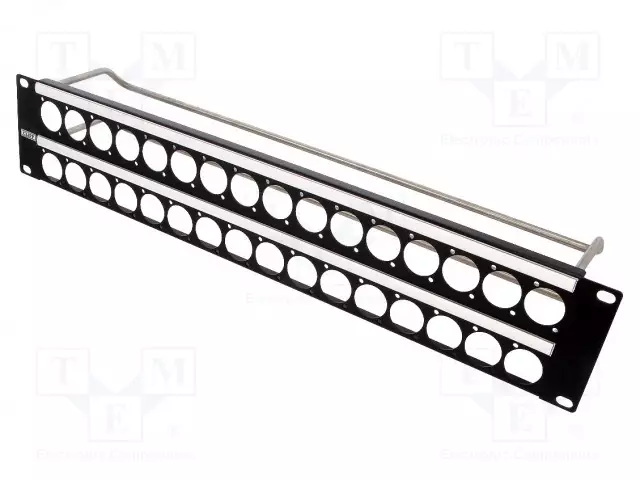 ASENNUSADAPTERI - PATCH PANEL - RUUVATTU - 19X24MM - RACK - KORKEUS: 2U - XLR liittimet ja tarvikkeet - CP30155 - 1