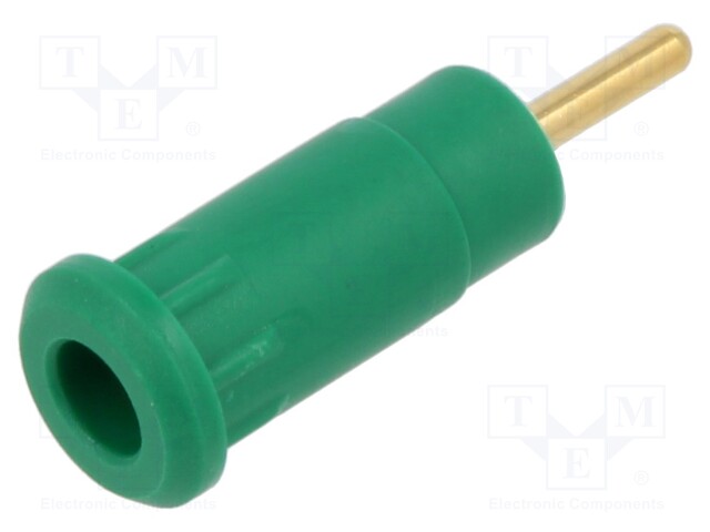 LABORATORY CONNECTOR: 2MM BANANA - SOCKET - 10A - 29MM - VIHREÄ - Banaanijatkoliittimet - SEB2-R-25 - 1