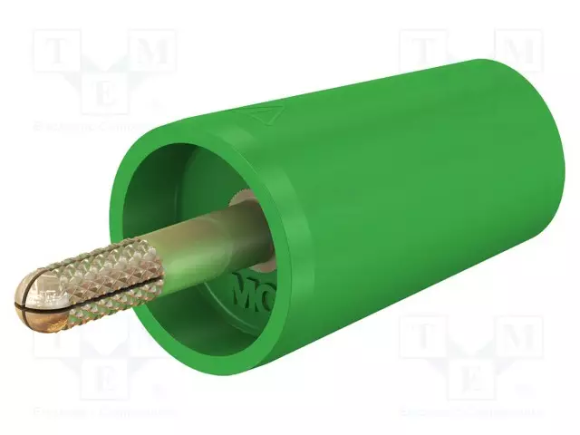 LABORATORIOBANAANILIITIN 4MM - ADAPTERI - 32A - VIHREÄ - 42MM - Banaaniliittimet 4mm - A-SLK4-25 - 1