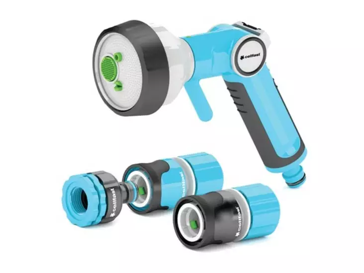 CELLFAST - SET WITH 4-FUNCTIONAL HAND SPRINKLER - ERGO - 3/4" - Puutarhaletkut, liittimet ja kastelu - CF53-545 - 1