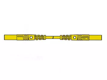 CONTACT PROTECTED MEASURING LEAD 25cm, YELLOW, STRAIGHT OUTLET 4mm - MLB/GG-SH25/1 - Hirschman mittajohdot - HM0431S25 - 1