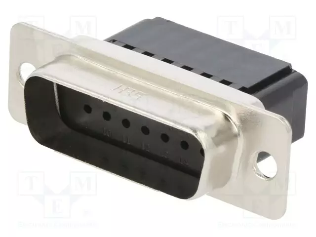 D-SUB LIITIN - PIN: 15 - PISTOKE - UROS - JOHTOON - SUORA - CD - D liittimet - CDA-15P-05 - 1