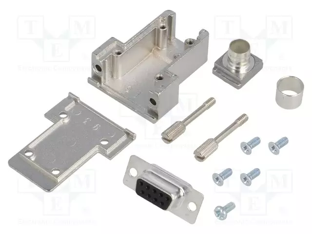 LIITIN: D-SUB - PIN: 9 - PISTOKE - NAARAS - JUOTETTAVA - JOHTOON - MUSTA - D liittimet - DCRP09-DBS-CF65 - 1