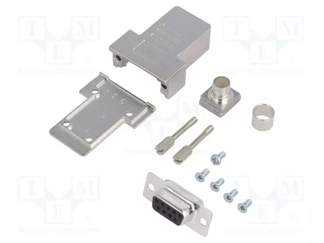 LIITIN: D-SUB - PIN: 9 - PISTOKE - NAARAS - JUOTETTAVA - JOHTOON - MUSTA - D liittimet - DCRP09-DMS-CF65 - 1