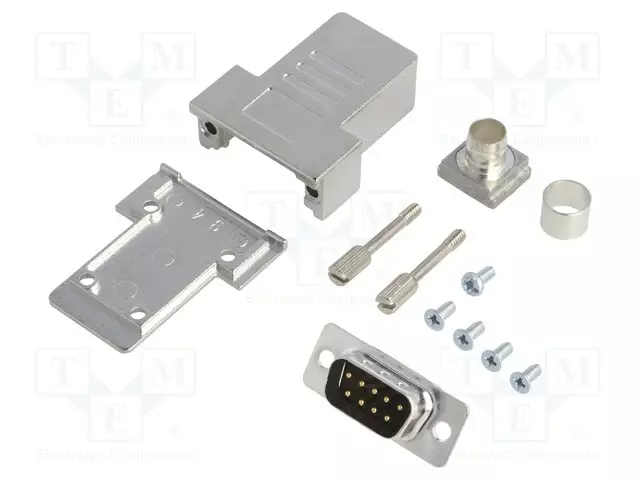 LIITIN: D-SUB - PIN: 9 - PISTOKE - UROS - JUOTETTAVA - JOHTOON - MUSTA - D liittimet - DCRP09-DMP-CF65 - 1