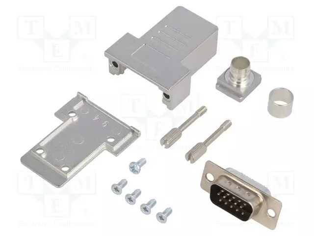 D-SUB LIITIN HD - PIN: 15 - PISTOKE - UROS - JUOTETTAVA - JOHTOON - D liittimet - DCRP09-HDP-CF65 - 1