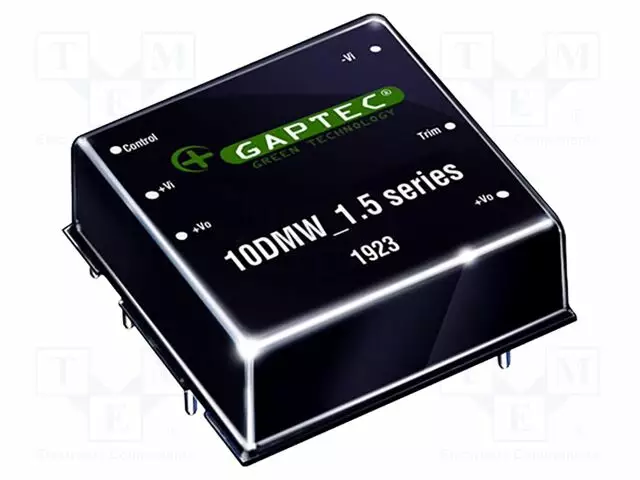 DC/DC MUUNNIN - 10W - TULOJÄNNITE 4,5÷9VDC - LÄHTÖJÄNNITE 12VDC - ILÄH: 834MA - THT - DC/DC muuntimet - 10DMW-0512S1.5 - 1