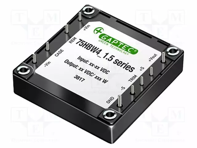 DC/DC MUUNNIN - 75W - TULOJÄNNITE 18÷72VDC - LÄHTÖJÄNNITE 24VDC - ILÄH: 3,12A - THT - DC/DC muuntimet - 75HBW4-4824S1.5 - 1