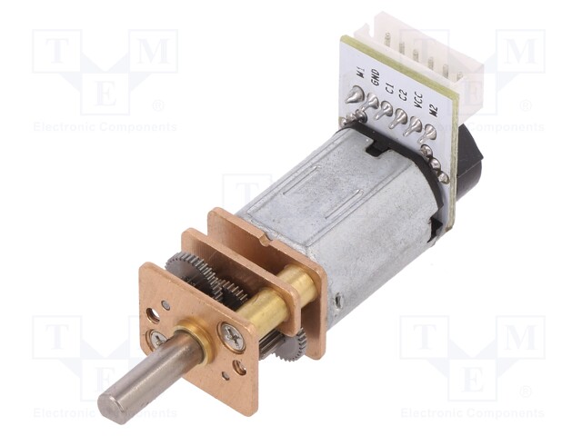 DC MOOTTORI ENKOODERILLA JA VAIHTEISTOLLA 6VDC - 170MA - DC moottorit - DF-FIT0485 - 1