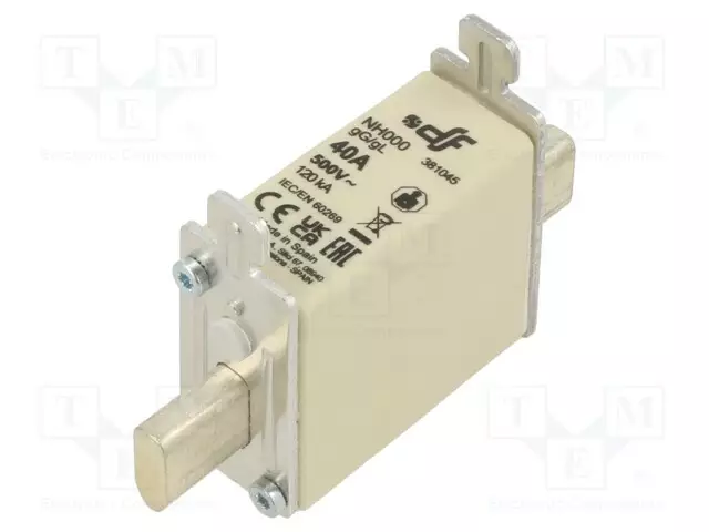 40A - 500VAC - 250VDC - GG - KERAAMINEN - NH000 - Sulakkeet NH - 381045 - 1
