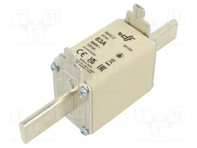 63A - 500VAC - 250VDC - GG - KERAAMINEN - NHC2 - Sulakkeet NH - 381325 - 1
