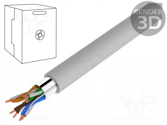 JOHTO - BITLAN,F/UTP - 4X2X24AWG - 5E - RAUTACU - TIEDONSIIRTO - ATK-kaapelit - BITNER-TI0007.305 - 1