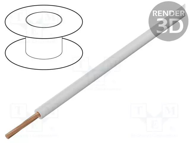 JOHTO - ECOWIRE® PLUS - ECOGEN®,HOOKUP WIRE - CU - 12AWG - MPPE - Yksisäikeiset asennuskaapelit - 6830-WH005 - 1