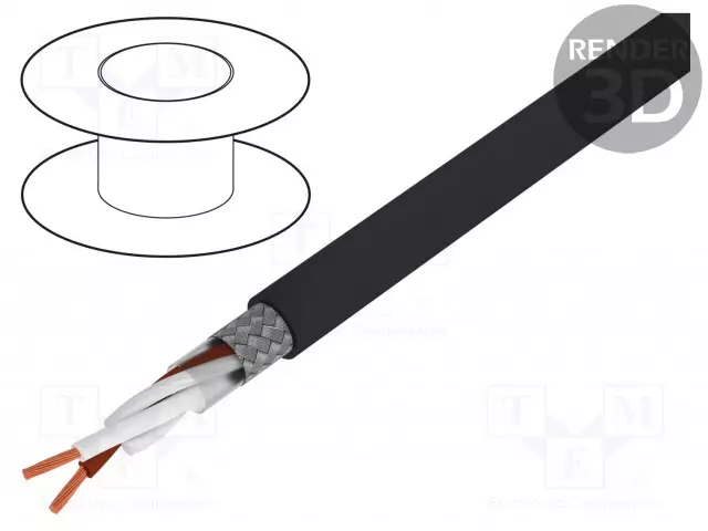 JOHTO - UNITRONIC® LI2YCYV (TP) - 1X2X0,5MM2 - PVC - MUSTA - 50V - Suojatut moninapakaapelit - LI-2YCYV-1X2X0.5 - 1