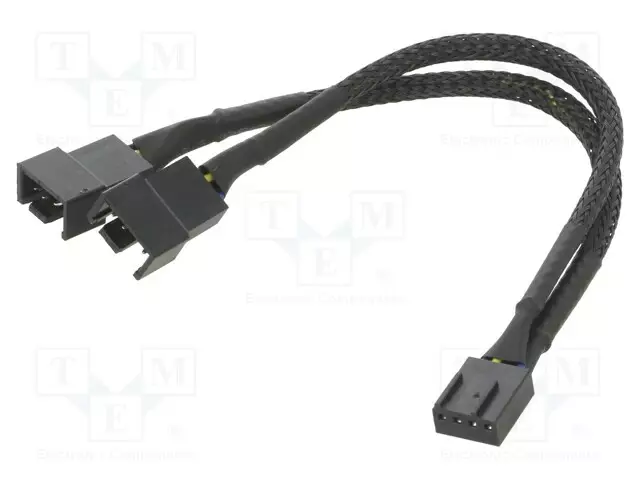 JOHTO: TUULETTIMIEN VIRTAJOHTO - PISTOKE: SUORA - 0,15M - 2X JAKAJA - Tuulettimien virtajohdot - AK-CBFA04-15 - 1