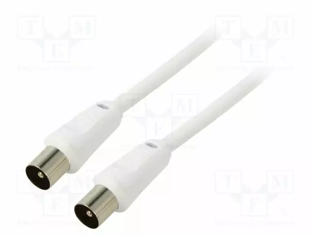 KAAPELI - 1,5M - KOAKSIAALIPISTOKE, 9,5MM,MOLEMMIN PUOLIN - PVC - Antennijohdot - GOOBAY-68145 - 1