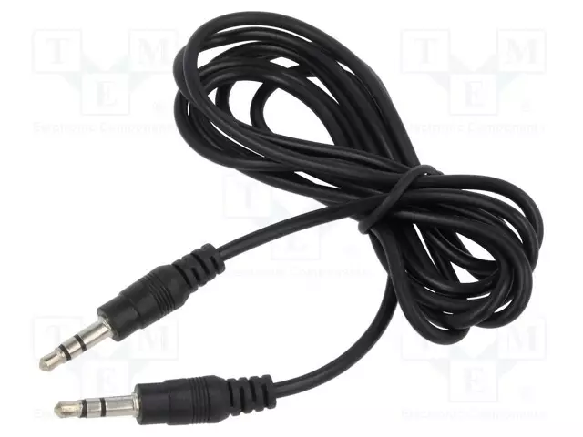 KAAPELI - JACK 3,5MM 3PIN PISTOKE,MOLEMMIN PUOLIN - 1,5M - MUSTA - Muut audio-videokaapelit - CV201-1.5 - 1