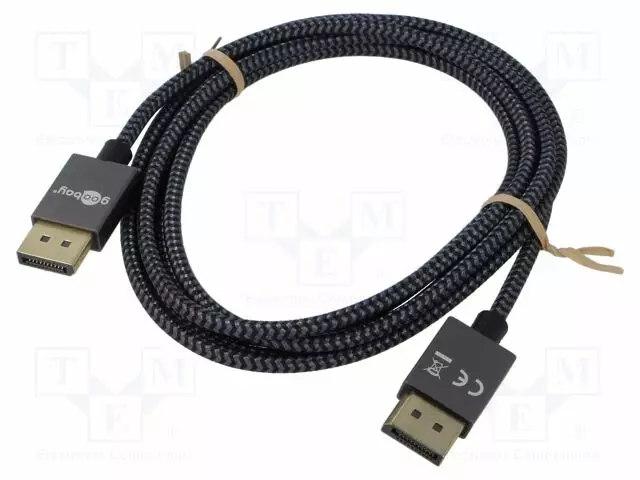 KAAPELI - DISPLAYPORT-PISTOKE,MOLEMMIN PUOLIN - PVC - 2M - LANKA: CU - HDMI, DVI, DisplayPort johdot - GOOBAY-77445 - 1