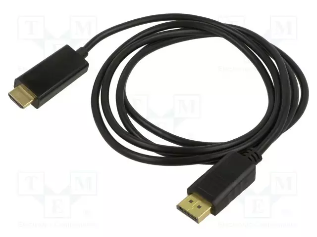 KAAPELI - DISPLAYPORT-PISTOKE,HDMI-PISTOKE - 1,8M - MUSTA - HDMI, DVI, DisplayPort johdot - AK-AV-05 - 1