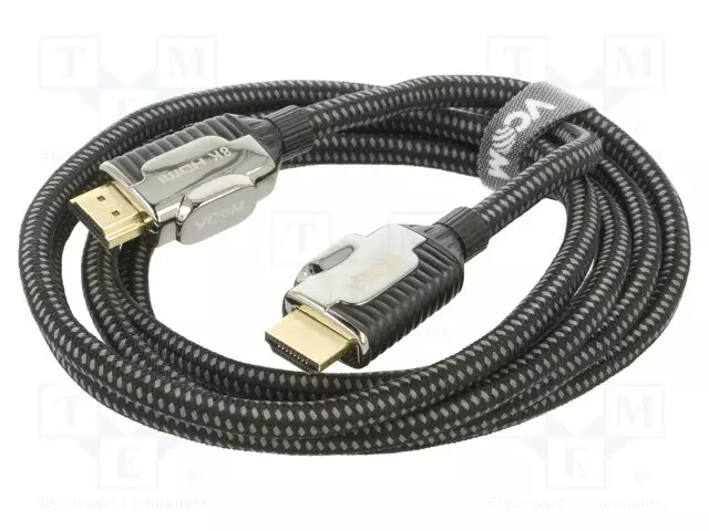 KAAPELI - HDMI-PISTOKE,MOLEMMIN PUOLIN - PVC - TEKSTIILI - 1,5M - HDMI, DVI, DisplayPort johdot - CG864-1.5 - 1