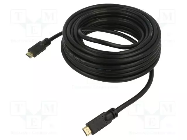 KAAPELI - HDMI-PISTOKE,MOLEMMIN PUOLIN - 4K,UHD 2160P MUSTA - HDMI, DVI, DisplayPort johdot - ART-OEM-35 - 1