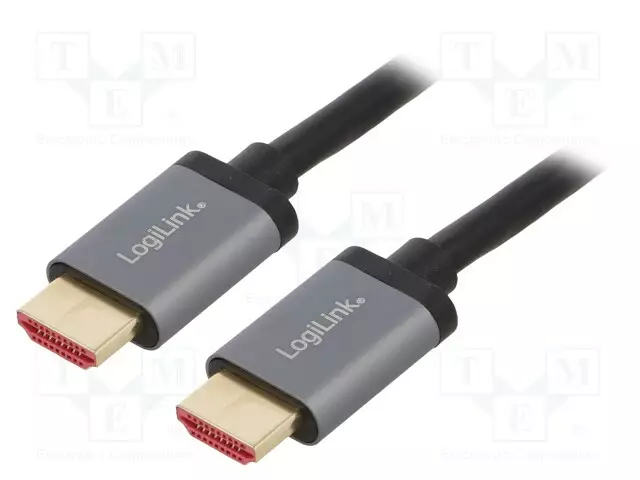 KAAPELI - HDMI-PISTOKE,MOLEMMIN PUOLIN - HDMI 2.1 - 2M - MUSTA - HDMI, DVI, DisplayPort johdot - CHA0105 - 1