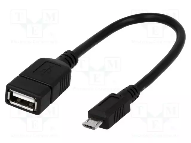 KAAPELI - OTG,USB 2.0 - USB A RASIA,USB B MIKROPISTOKE - 0,2M - USB kaapelit ja adapterit - AA0035 - 1