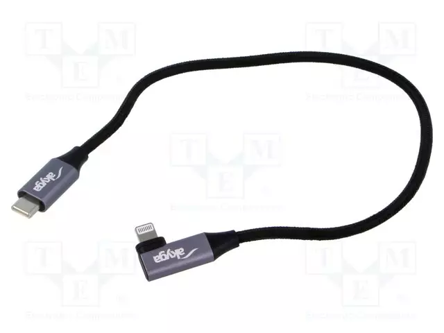 KAAPELI - USB 2.0 - APPLE LIGHTNING KULMALIITIN,USB C PISTOKE - USB kaapelit ja adapterit - AK-USB-55 - 1